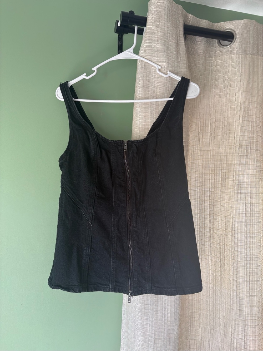 Universal Thread Black Zip-Front Tank Top